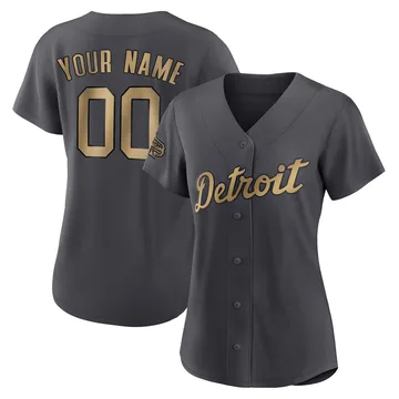 Custom Women's Detroit Tigers Game Authentic 2022 All-Star Jersey - Charcoal