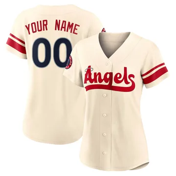 Custom Women's Los Angeles Angels Authentic 2022 City Connect Jersey - Cream