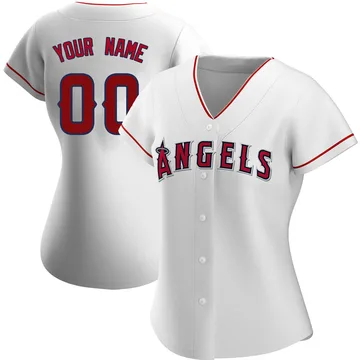 Custom Women's Los Angeles Angels Authentic Home Jersey - White