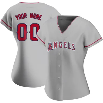 Custom Women's Los Angeles Angels Authentic Silver Road Jersey