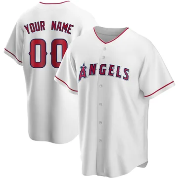 Custom Youth Los Angeles Angels Replica Home Jersey - White