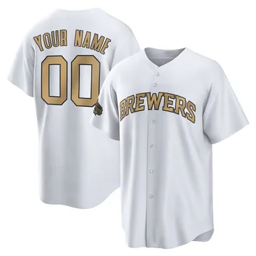 Custom Youth Milwaukee Brewers Game Replica 2022 All-Star Jersey - White