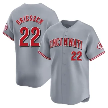 Dan Driessen Men's Cincinnati Reds Limited Away Jersey - Gray