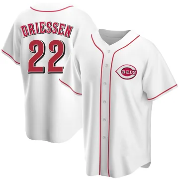 Dan Driessen Men's Cincinnati Reds Replica Home Jersey - White