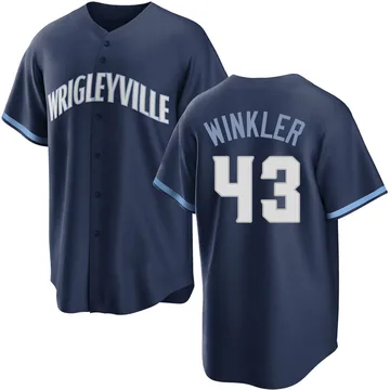 Dan Winkler Men's Chicago Cubs Replica 2021 City Connect Jersey - Navy