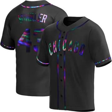 Dan Winkler Men's Chicago Cubs Replica Alternate Jersey - Black Holographic