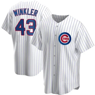 Dan Winkler Men's Chicago Cubs Replica Home Jersey - White