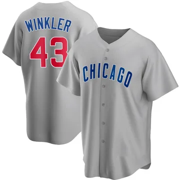 Dan Winkler Men's Chicago Cubs Replica Road Jersey - Gray