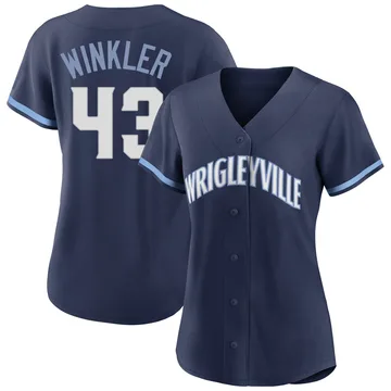 Dan Winkler Women's Chicago Cubs Authentic 2021 City Connect Jersey - Navy