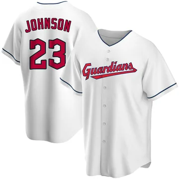 Daniel Johnson Men's Cleveland Guardians Replica Home Jersey - White