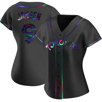 Danny Jansen Women's Toronto Blue Jays Replica Alternate Jersey - Black Holographic