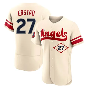 Darin Erstad Men's Los Angeles Angels Authentic 2022 City Connect Jersey - Cream