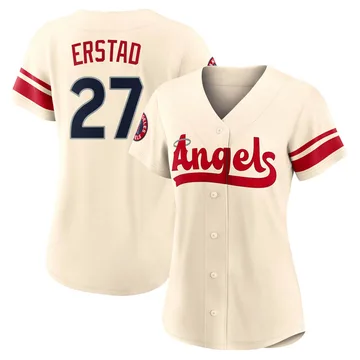 Darin Erstad Women's Los Angeles Angels Authentic 2022 City Connect Jersey - Cream