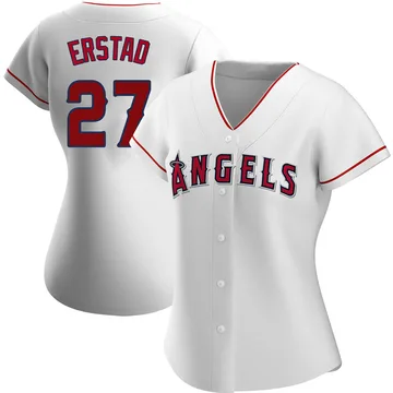 Darin Erstad Women's Los Angeles Angels Authentic Home Jersey - White