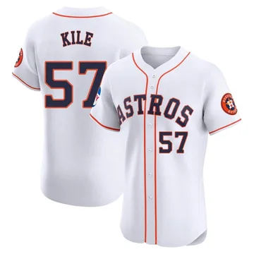 Darryl Kile Men's Houston Astros Elite Home Patch Jersey - White