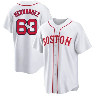 Darwinzon Hernandez Men's Boston Red Sox Replica 2021 Patriots' Day Jersey - White