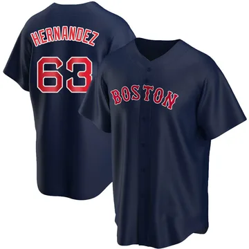 Darwinzon Hernandez Men's Boston Red Sox Replica Alternate Jersey - Navy