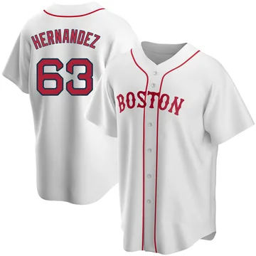 Darwinzon Hernandez Men's Boston Red Sox Replica Alternate Jersey - White