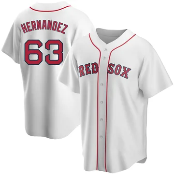 Darwinzon Hernandez Men's Boston Red Sox Replica Home Jersey - White