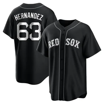 Darwinzon Hernandez Men's Boston Red Sox Replica Jersey - Black/White