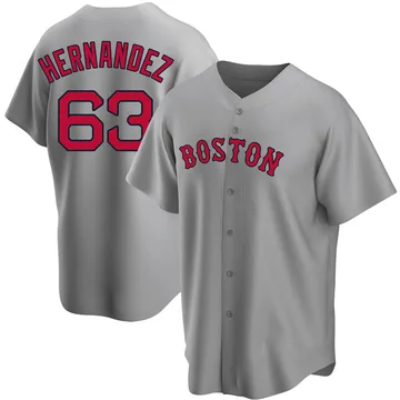 Darwinzon Hernandez Men's Boston Red Sox Replica Road Jersey - Gray