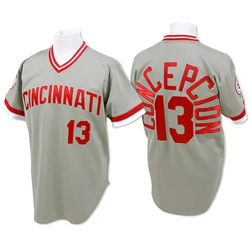 Dave Concepcion Men's Cincinnati Reds Authentic Throwback Jersey - Grey