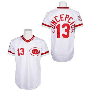 Dave Concepcion Men's Cincinnati Reds Authentic Throwback Jersey - White