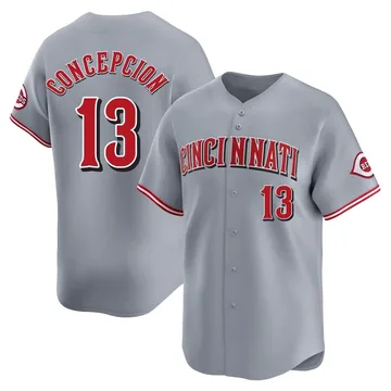 Dave Concepcion Men's Cincinnati Reds Limited Away Jersey - Gray