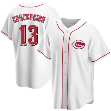 Dave Concepcion Men's Cincinnati Reds Replica Home Jersey - White