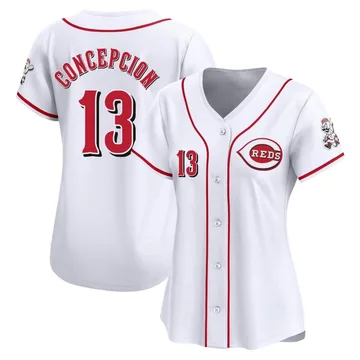 Dave Concepcion Women's Cincinnati Reds Limited Home Jersey - White