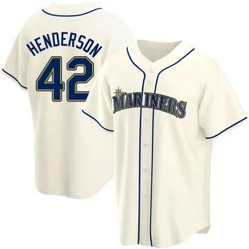 Dave Henderson Men's Seattle Mariners Replica Alternate Jersey - Cream