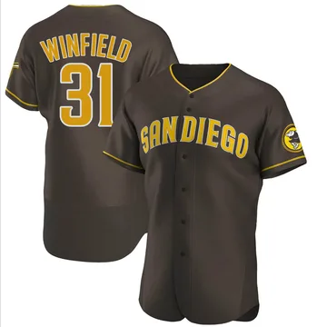 Dave Winfield Men's San Diego Padres Authentic Road Jersey - Brown