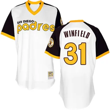 Dave Winfield Men's San Diego Padres Authentic Throwback Jersey - White