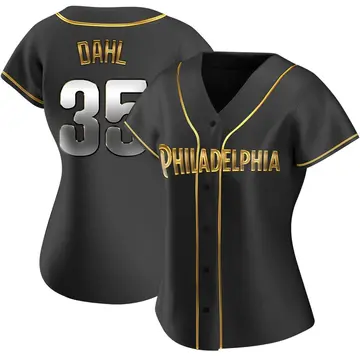 David Dahl Women's Philadelphia Phillies Replica Alternate Jersey - Black Golden