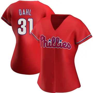 David Dahl Women's Philadelphia Phillies Replica Alternate Jersey - Red