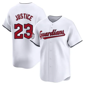 David Justice Men's Cleveland Guardians Limited Home Jersey - White