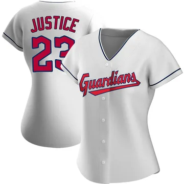 David Justice Women's Cleveland Guardians Authentic Home Jersey - White