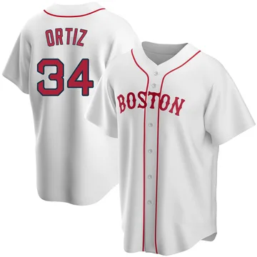 David Ortiz Men's Boston Red Sox Replica Alternate Jersey - White