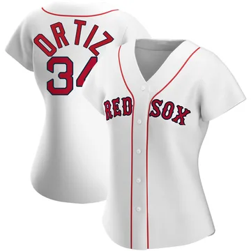 David Ortiz Women's Boston Red Sox Authentic Home Jersey - White