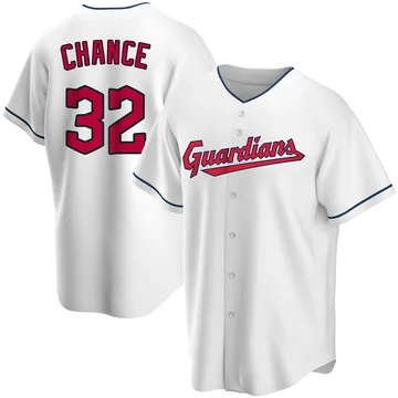 Dean Chance Men's Cleveland Guardians Replica Home Jersey - White