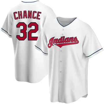 Dean Chance Men's Cleveland Guardians Replica Home Jersey - White