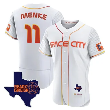 Denis Menke Men's Houston Astros Authentic 2023 Space City Ready 2 Reign Flex Base Jersey - White