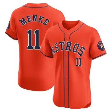 Denis Menke Men's Houston Astros Elite Alternate Vapor Premier Jersey - Orange