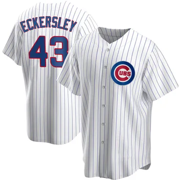 Dennis Eckersley Men's Chicago Cubs Replica Home Jersey - White