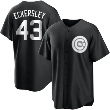 Dennis Eckersley Men's Chicago Cubs Replica Jersey - Black/White