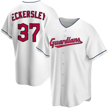 Dennis Eckersley Men's Cleveland Guardians Replica Home Jersey - White