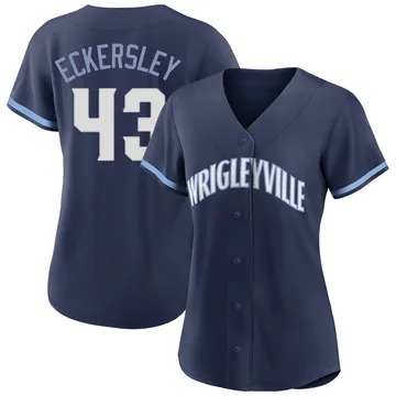 Dennis Eckersley Women's Chicago Cubs Replica 2021 City Connect Jersey - Navy