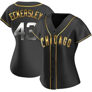 Dennis Eckersley Women's Chicago Cubs Replica Alternate Jersey - Black Golden