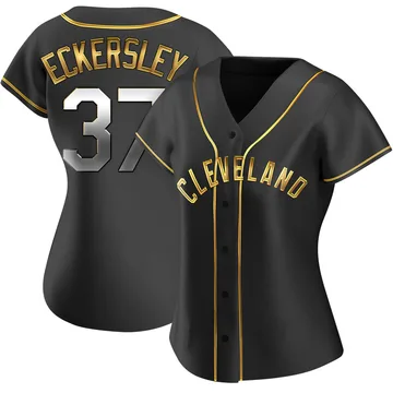 Dennis Eckersley Women's Cleveland Guardians Replica Alternate Jersey - Black Golden