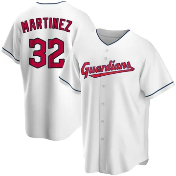 Dennis Martinez Men's Cleveland Guardians Replica Home Jersey - White